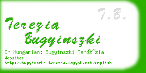 terezia bugyinszki business card